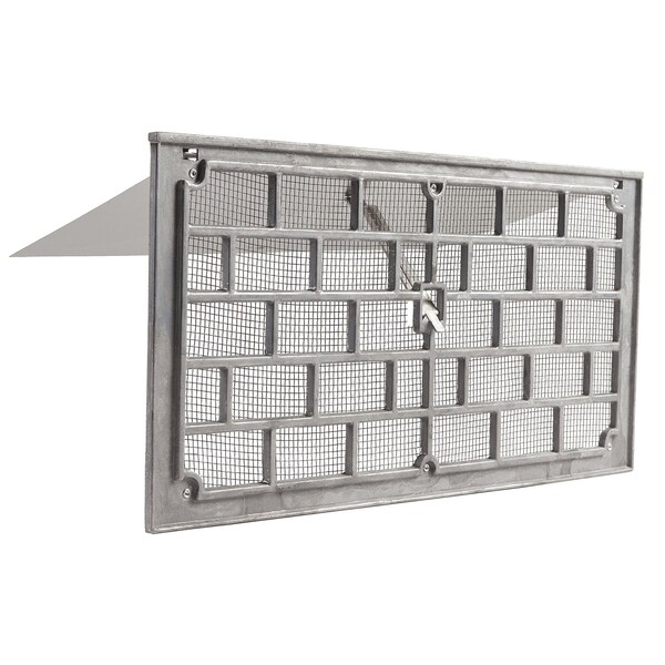 Gaf Master Flow Grill Style 16 in. x 8 in. Mill Aluminum Foundation Vent LW1 - main